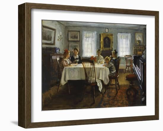 The Gilchrist Family at Breakfast, 1916-William Wallace Gilchrist-Framed Giclee Print