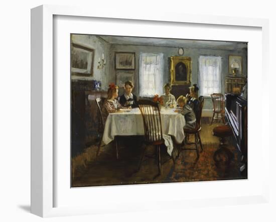 The Gilchrist Family at Breakfast, 1916-William Wallace Gilchrist-Framed Giclee Print