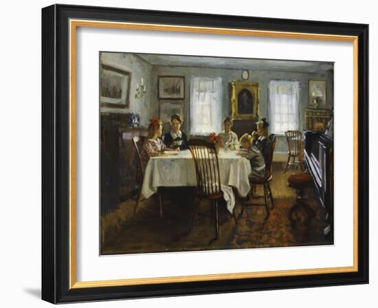 The Gilchrist Family at Breakfast, 1916-William Wallace Gilchrist-Framed Giclee Print