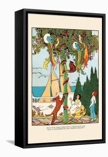 The Gingerbread Dog Chases the Cat and Birds-Eugene Field-Framed Stretched Canvas