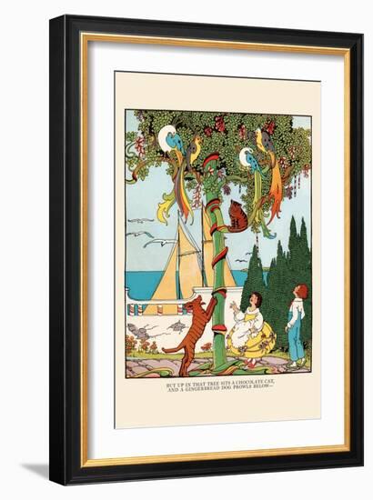 The Gingerbread Dog Chases The Cat and Birds-Eugene Field-Framed Art Print