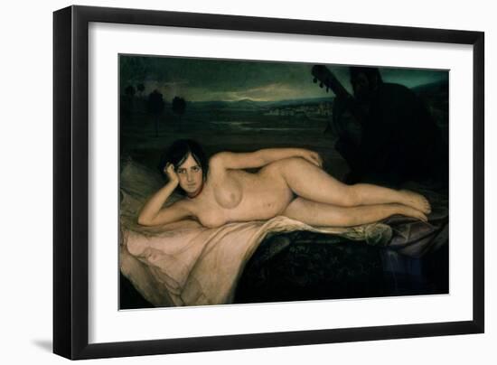 The Gipsy Muse, Spanish School-Julio Romero de Torres-Framed Giclee Print