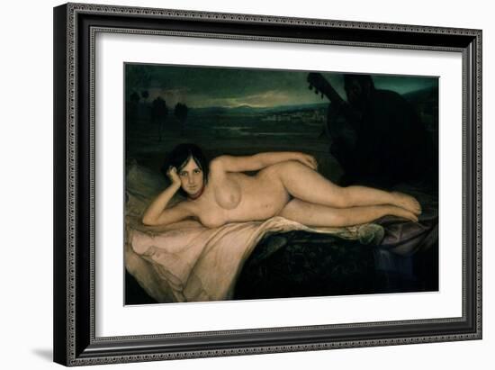 The Gipsy Muse, Spanish School-Julio Romero de Torres-Framed Giclee Print