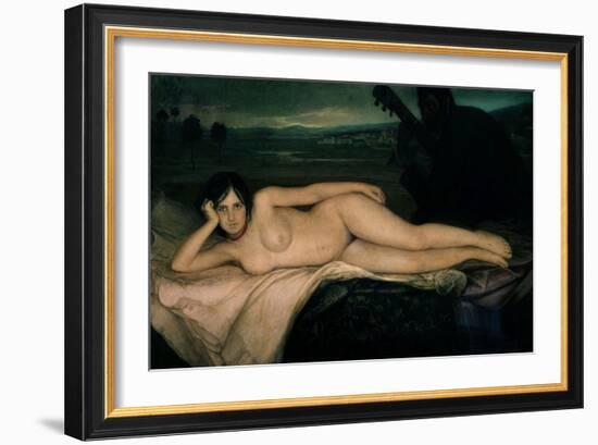 The Gipsy Muse, Spanish School-Julio Romero de Torres-Framed Giclee Print