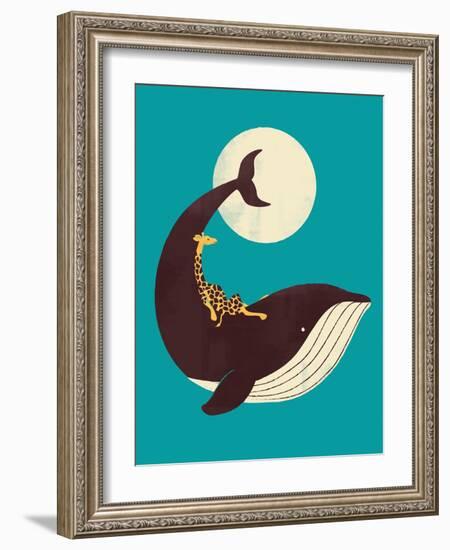 The Giraffe and the Whale-Jay Fleck-Framed Art Print