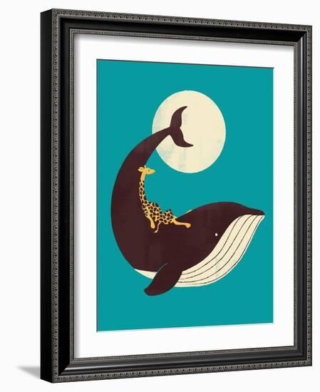 The Giraffe and the Whale-Jay Fleck-Framed Art Print