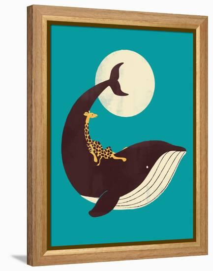 The Giraffe and the Whale-Jay Fleck-Framed Stretched Canvas