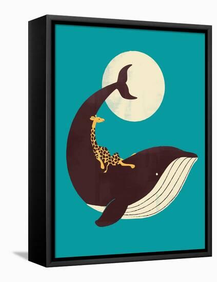 The Giraffe and the Whale-Jay Fleck-Framed Stretched Canvas