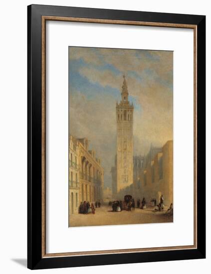 The Giralda Seen from Calle Placentines-José Domínguez Bécquer-Framed Giclee Print