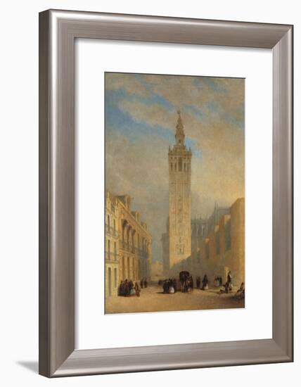 The Giralda Seen from Calle Placentines-José Domínguez Bécquer-Framed Giclee Print