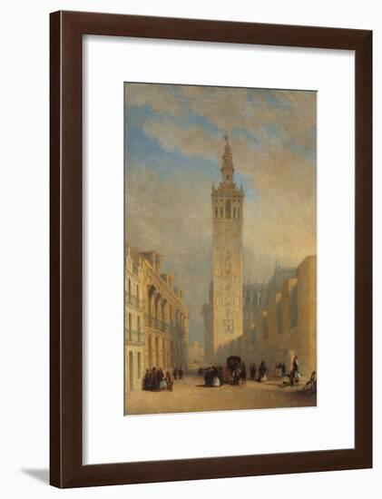 The Giralda Seen from Calle Placentines-José Domínguez Bécquer-Framed Giclee Print