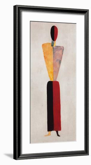 The Girl, Figure on White-Kasimir Malevich-Framed Art Print