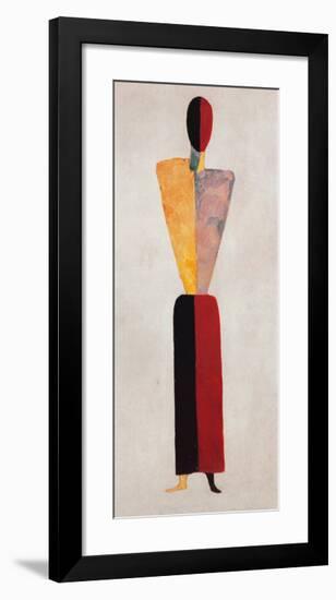 The Girl, Figure on White-Kasimir Malevich-Framed Art Print