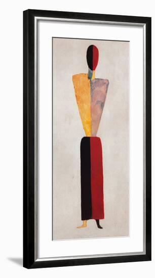 The Girl, Figure on White-Kasimir Malevich-Framed Art Print