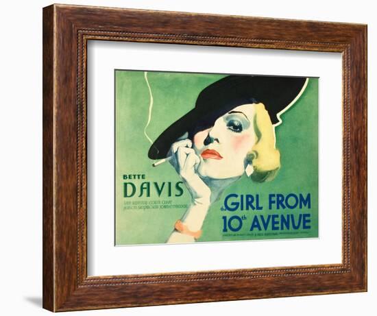 The Girl From 10th Avenue, Bette Davis on title card, 1935-null-Framed Art Print