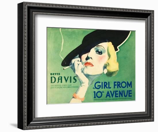 The Girl From 10th Avenue, Bette Davis on title card, 1935-null-Framed Art Print