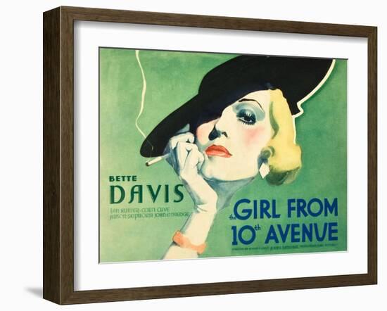 The Girl From 10th Avenue, Bette Davis on title card, 1935-null-Framed Art Print