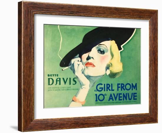 The Girl From 10th Avenue, Bette Davis on title card, 1935-null-Framed Art Print