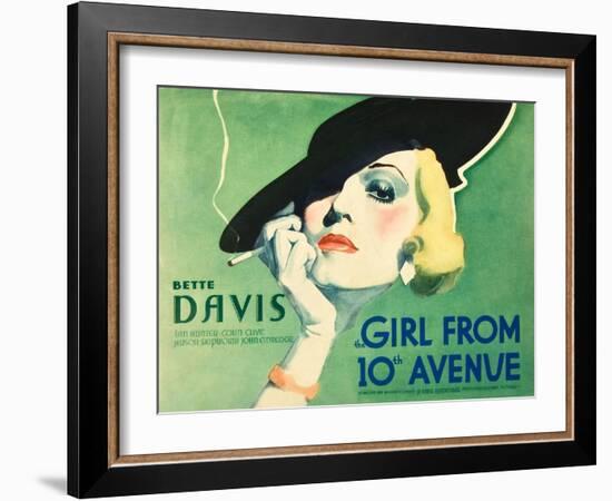 The Girl From 10th Avenue, Bette Davis on title card, 1935-null-Framed Art Print