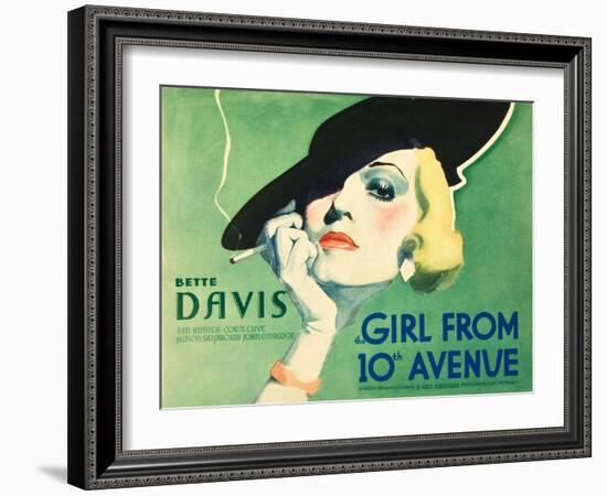 The Girl From 10th Avenue, Bette Davis on title card, 1935-null-Framed Art Print