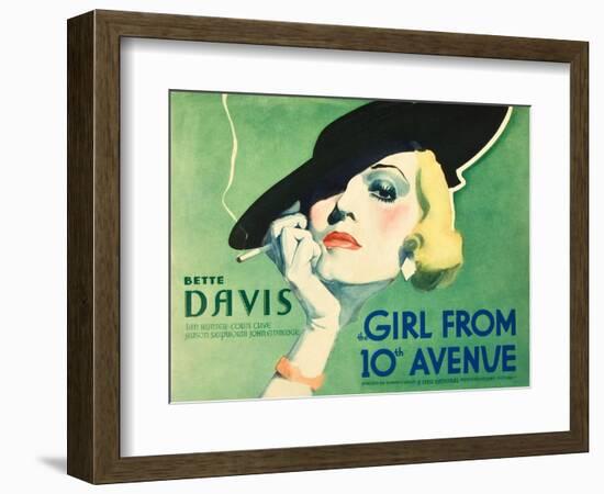 The Girl From 10th Avenue, Bette Davis on title card, 1935-null-Framed Premium Giclee Print