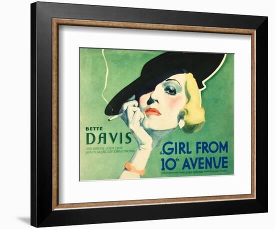 The Girl From 10th Avenue, Bette Davis on title card, 1935-null-Framed Premium Giclee Print