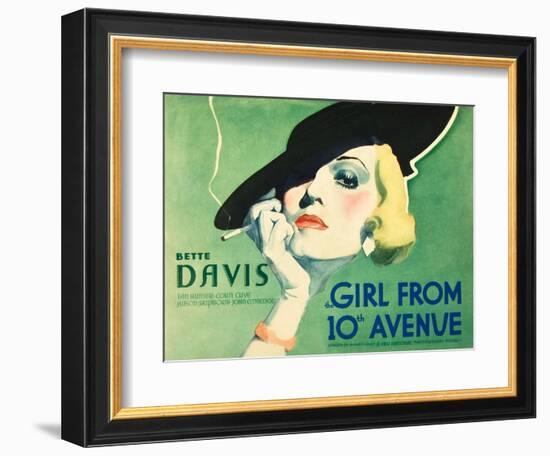 The Girl From 10th Avenue, Bette Davis on title card, 1935-null-Framed Premium Giclee Print