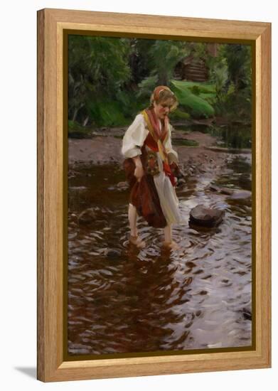 The Girl from Alvdalen, C.1911-Anders Leonard Zorn-Framed Premier Image Canvas