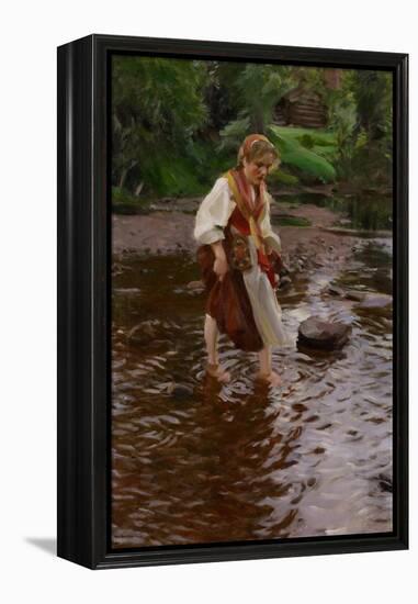 The Girl from Alvdalen, C.1911-Anders Leonard Zorn-Framed Premier Image Canvas