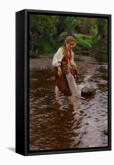 The Girl from Alvdalen, C.1911-Anders Leonard Zorn-Framed Premier Image Canvas