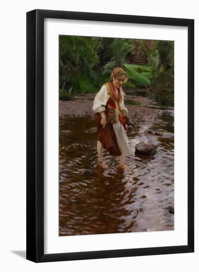 The Girl from Alvdalen, C.1911-Anders Leonard Zorn-Framed Giclee Print