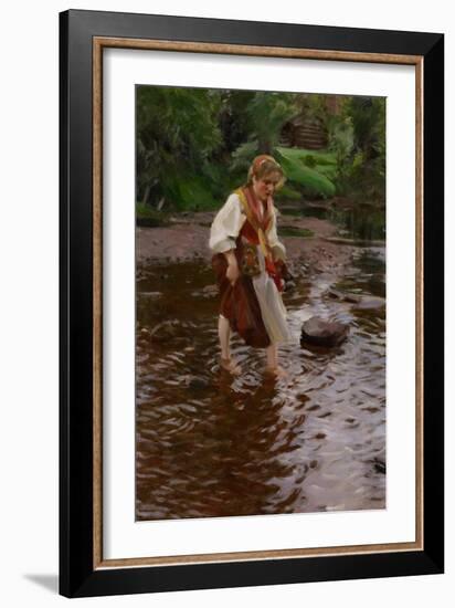 The Girl from Alvdalen, C.1911-Anders Leonard Zorn-Framed Giclee Print