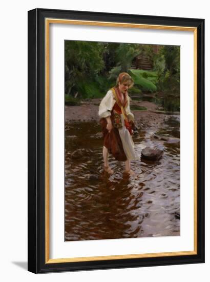 The Girl from Alvdalen, C.1911-Anders Leonard Zorn-Framed Giclee Print