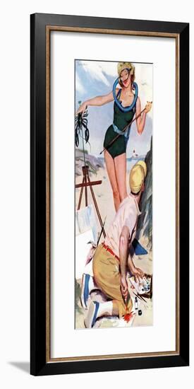 The Girl From the Ocean Floor  - Saturday Evening Post "Leading Ladies", December 18, 1954 pg.24-Lynn Buckham-Framed Giclee Print