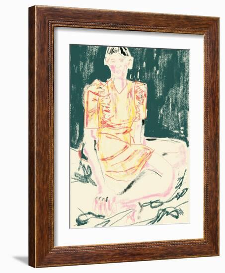 The Girl in Orange Dress-Francesco Gulina-Framed Photographic Print