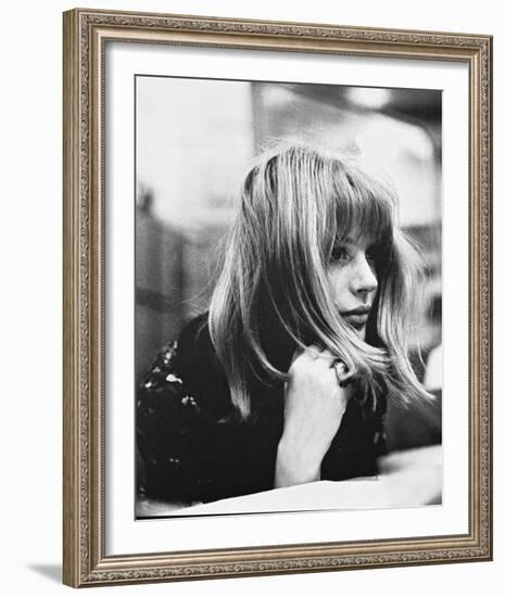 The Girl on a Motocycle-null-Framed Photo