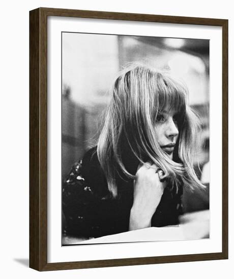 The Girl on a Motocycle-null-Framed Photo