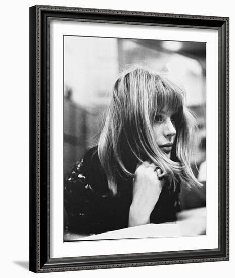 The Girl on a Motocycle-null-Framed Photo