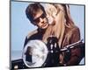 The Girl on a Motorcycle-null-Mounted Photo
