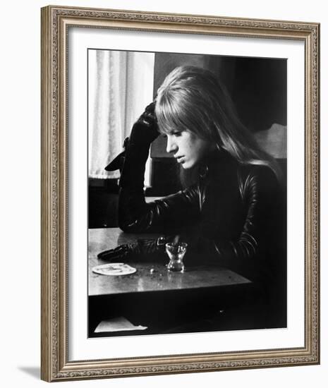 The Girl on a Motorcycle-null-Framed Photo