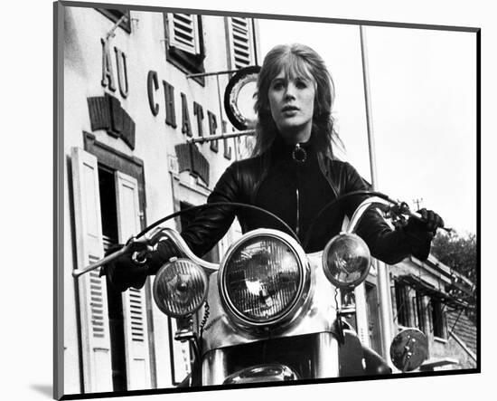 The Girl on a Motorcycle-null-Mounted Photo