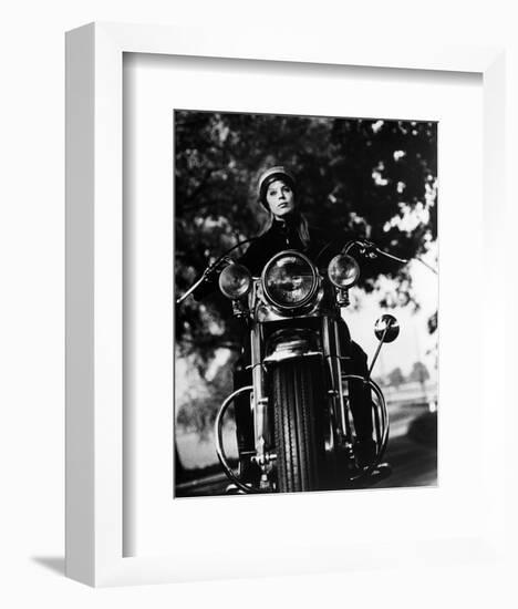 The Girl on a Motorcycle-null-Framed Photo