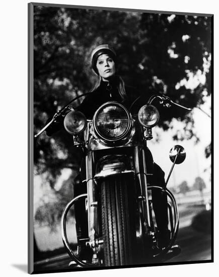 The Girl on a Motorcycle-null-Mounted Photo