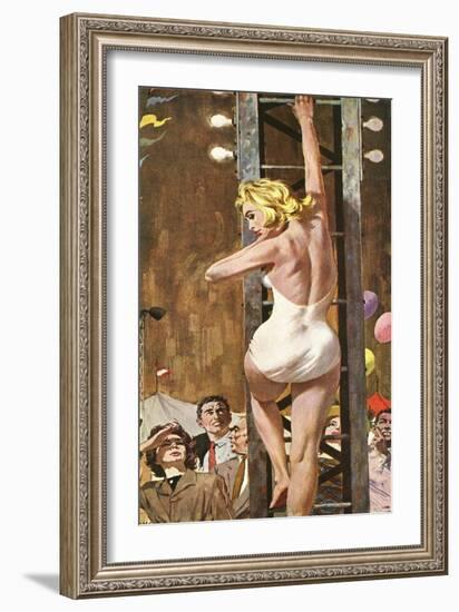 The Girl On The Tower  - Saturday Evening Post "Leading Ladies", September 24, 1960 pg.26-Robert Mcginnis-Framed Giclee Print