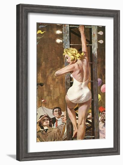 The Girl On The Tower  - Saturday Evening Post "Leading Ladies", September 24, 1960 pg.26-Robert Mcginnis-Framed Giclee Print