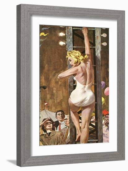 The Girl On The Tower  - Saturday Evening Post "Leading Ladies", September 24, 1960 pg.26-Robert Mcginnis-Framed Giclee Print