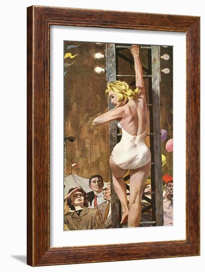 The Girl On The Tower  - Saturday Evening Post "Leading Ladies", September 24, 1960 pg.26-Robert Mcginnis-Framed Giclee Print