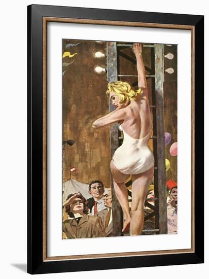 The Girl On The Tower  - Saturday Evening Post "Leading Ladies", September 24, 1960 pg.26-Robert Mcginnis-Framed Giclee Print