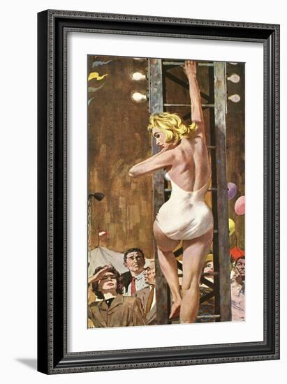 The Girl On The Tower  - Saturday Evening Post "Leading Ladies", September 24, 1960 pg.26-Robert Mcginnis-Framed Giclee Print