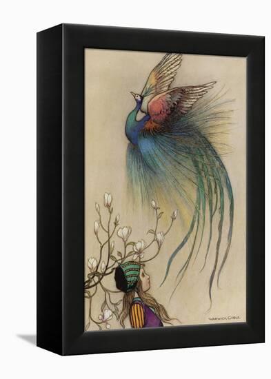 The Girl the Tree and the Bird of Paradise-Warwick Goble-Framed Premier Image Canvas